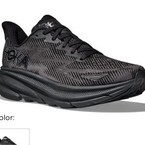 Hoka Shoes Womens Sz 9,5 Clifton 9 Running Sneakers 1127896 BBLC Black
